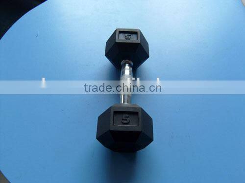 Rubber Dumbbell hex dumbbell