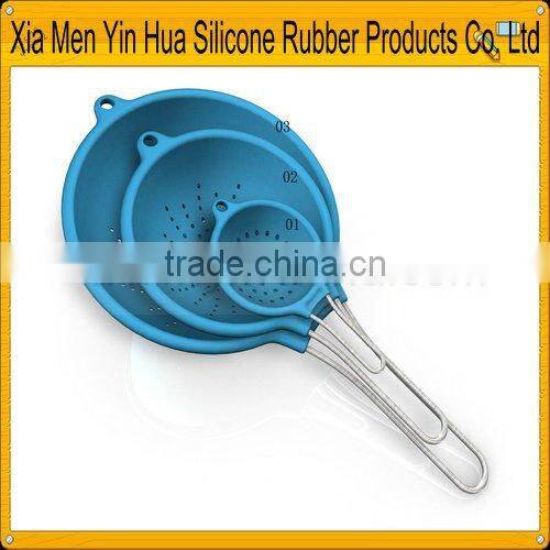 Flexible Silicone Collapsible Colander Pan Steamer