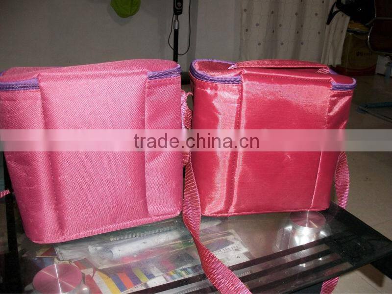 manufacturer shoulder belt epe foam aluminum foil fabric zipper bag