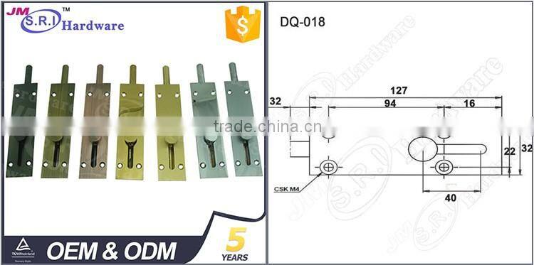 New design high end fashional brass flush door bolt