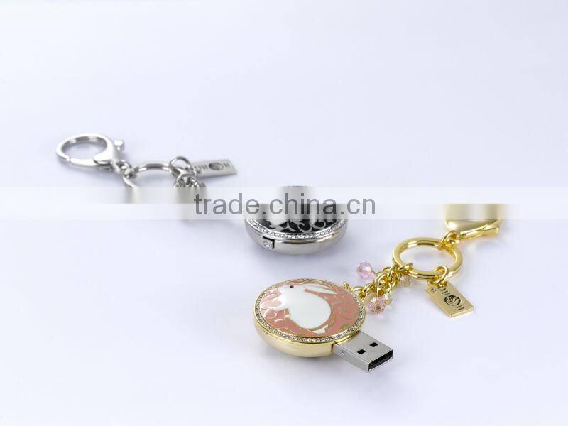 RORO Auspicious Rabbit enamel craft gift USB flash disk USB flash drive