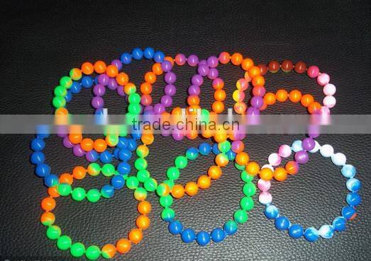 fashion transparent silicone rubber bead bracelet 2015