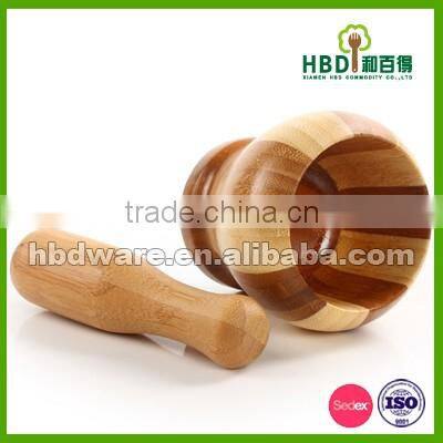 High quality wooded mortar and pestle set wholesale