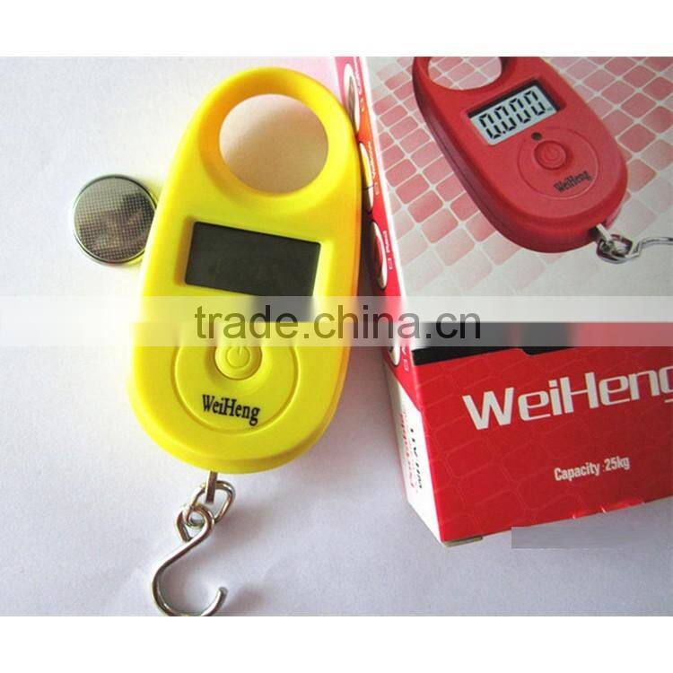 Digital Electronic portable backlight hook luggage hanging mini pocket LCD travel postal pear-shaped scale