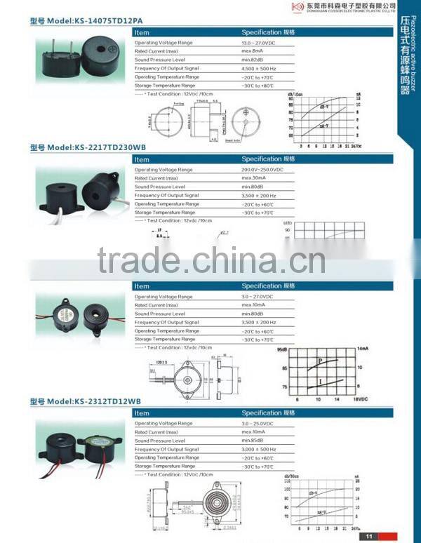 loud piezo buzzer 24v