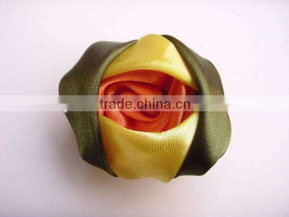 Handmade mini satin rolled rose for diy