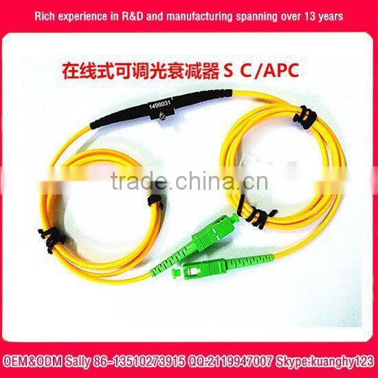 SC/LC/ST/FC/MU/E2000 Variable Fiber Optic VOA In-Line Attenuator 0-30dB fiber optic attenuator