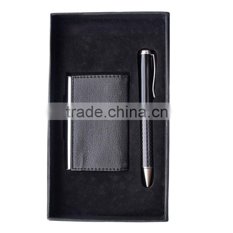 Christmas gift set 2016 wholesale on line free shipping high-quality gift card case & pen