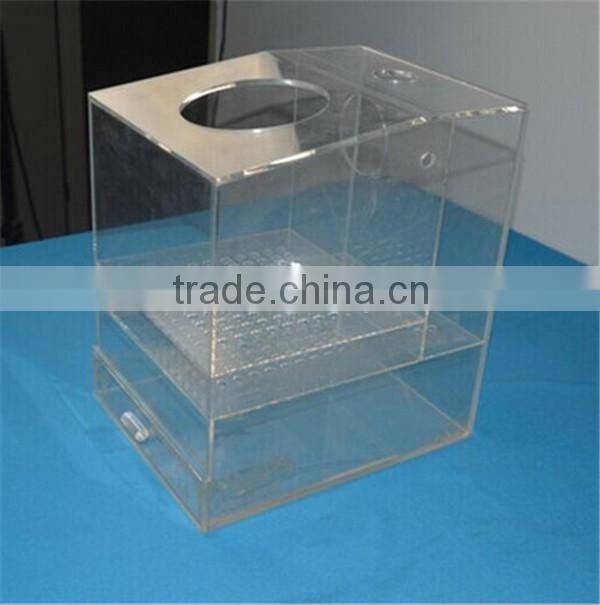 clear acrylic bird feeder cage