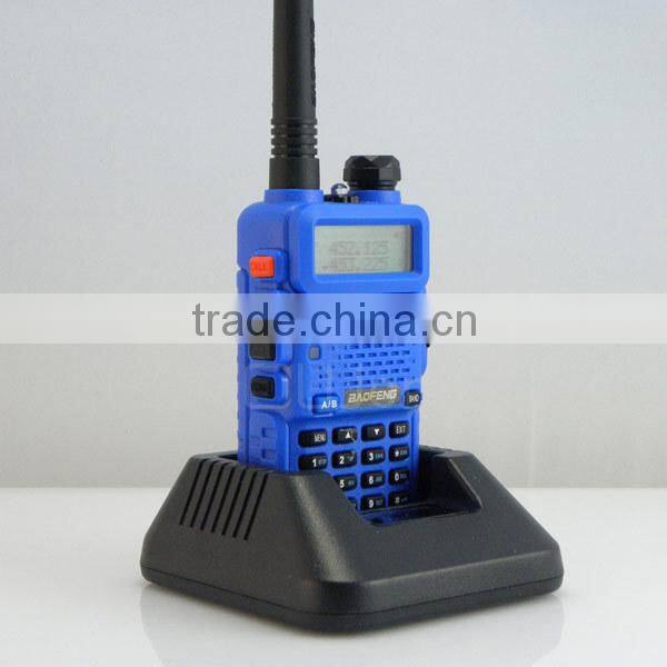 Blue VHF136-174MHz & UHF400-520MHz Baofeng Dual Band 5W 128CH UHF VHF walkie talkie Interphone UV5R UV-5R
