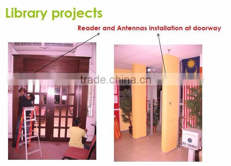 UL-203 UHF RFID EM Strip Library books label with tail both side adhesive