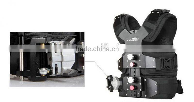 Professional LAING video flycam dslr camera stabilizer+dual arm+vest gyro steadycam for 8kg camera