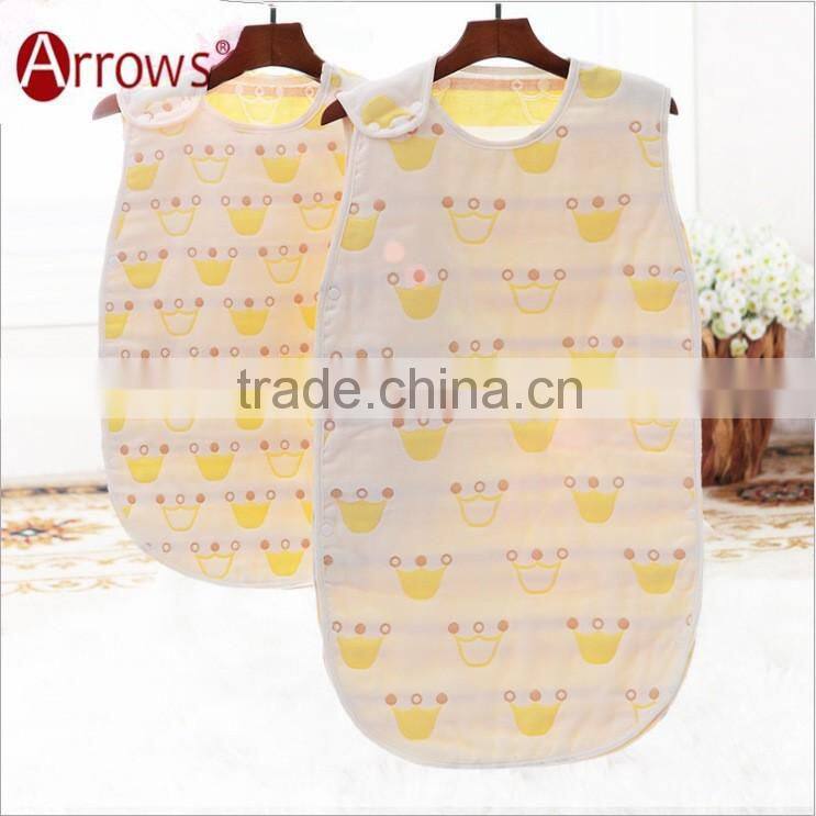 Six-layers of gauze sleeping bag anti kick quilt bag for infants and todders