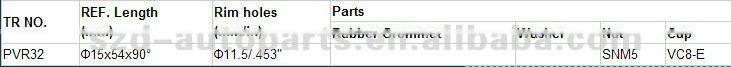 PVR32 Tubeless Valves for Motorcyles and Scooters