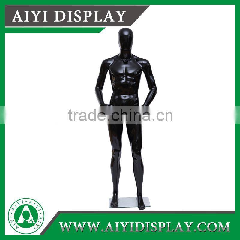 Fashion male plastic mannequin with egg head for hot sale