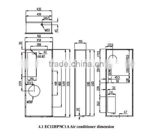 industrial AC air conditioner for telecom cabinet