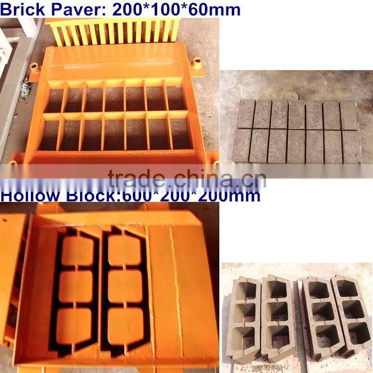 products semi auto concrete block machine with concrete molds