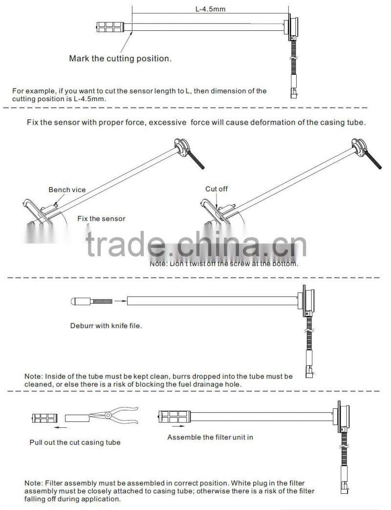 FLS-700 Diesel Fuel Level Sensor for GPS Tracker DVR Truck,Fuel Oil Level Sensor RS232 port output
