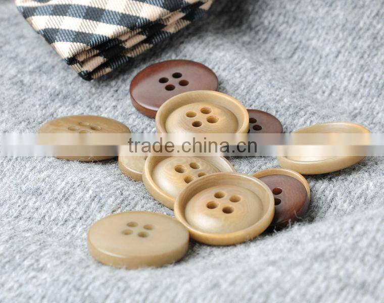 24L 32L 4 Holes Beige and Khaki Natural Corozo Nut Men's Suit Button in High Quality