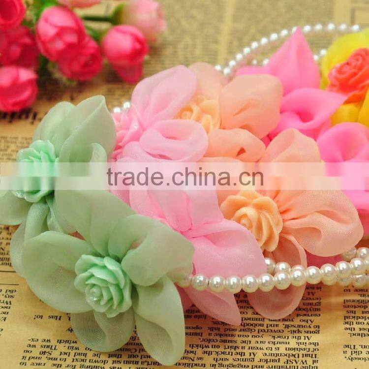 2014 Yiwu Aimee fashion faux pearl flower headband,pearl bridal headband(AM-JJ-02)