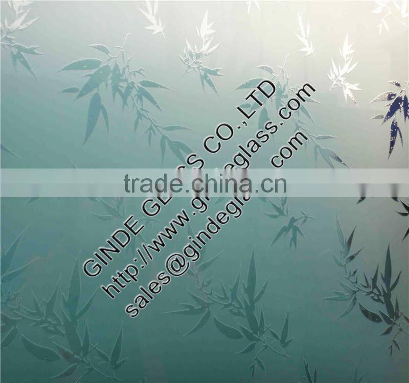 cheap flower design glass etching,acid for glass etching