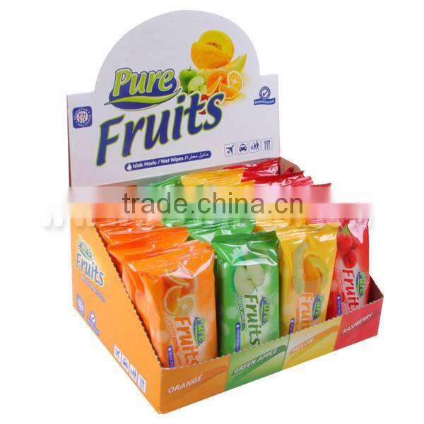 Flow Pack Antibacterial Fruity Wipes Wet Tissue