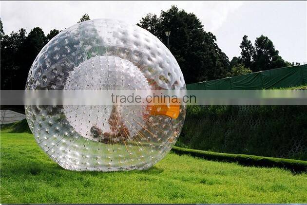 New rectangle design Air inflated ground/ water zorb ball for sale, giant zorb ball for bowling