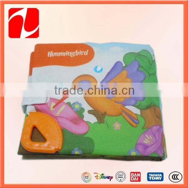 Custom High Quality plush educational toy plush cloth book