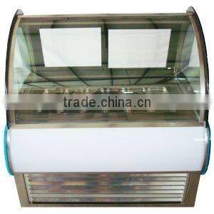 Hot Sale 12 Gn Pans Ice Cream Refrigerated Showcase Freezer Display For Ice Cream