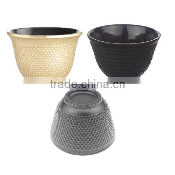 Dragonfly green iron tea cup