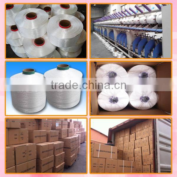 virgin high tenacity rope making colored durable pp yarn