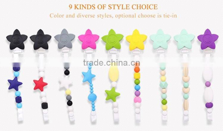 100%Food Grade Silicone Baby Boy Pacifier Clip Holder