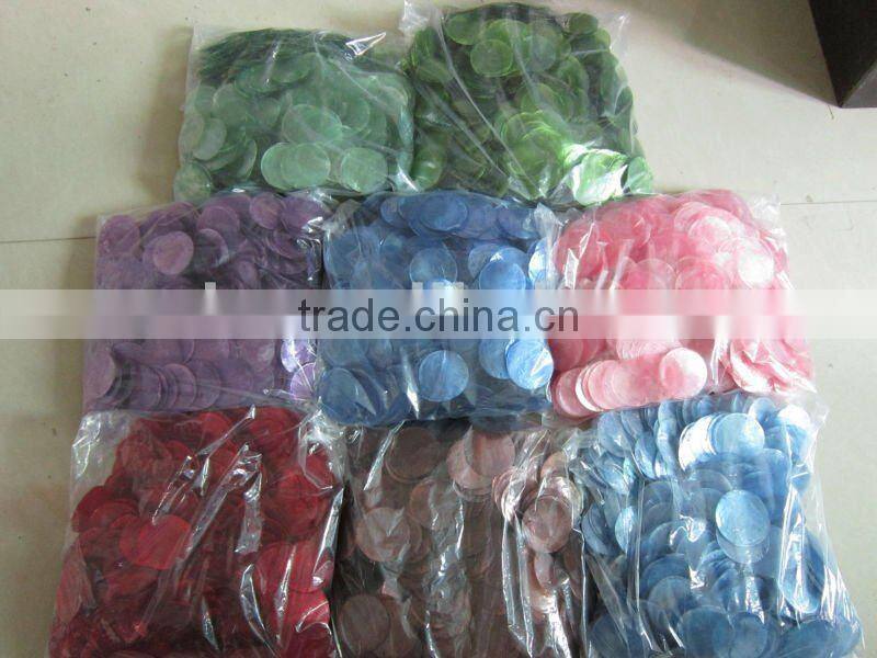 Natural white round capiz shell blanks