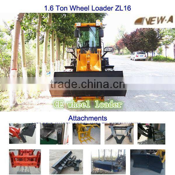 2016 hot sale CE ZL16 1.6ton wheel loader