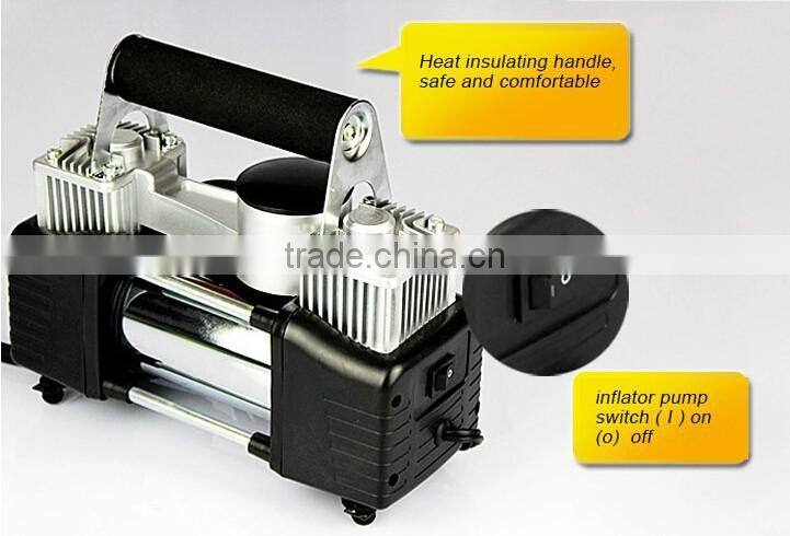 Metal Double cylinder Mini Car air compressor/Car inflator