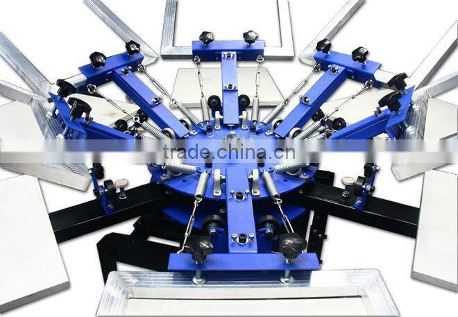 6 color t-shirt screen printing machine
