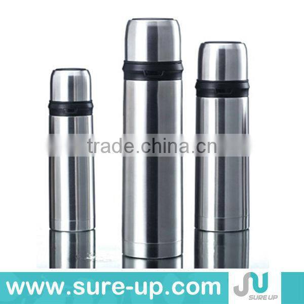 Double cups unbreakable stainless steel vacuum flask juice bottle (FSUR)