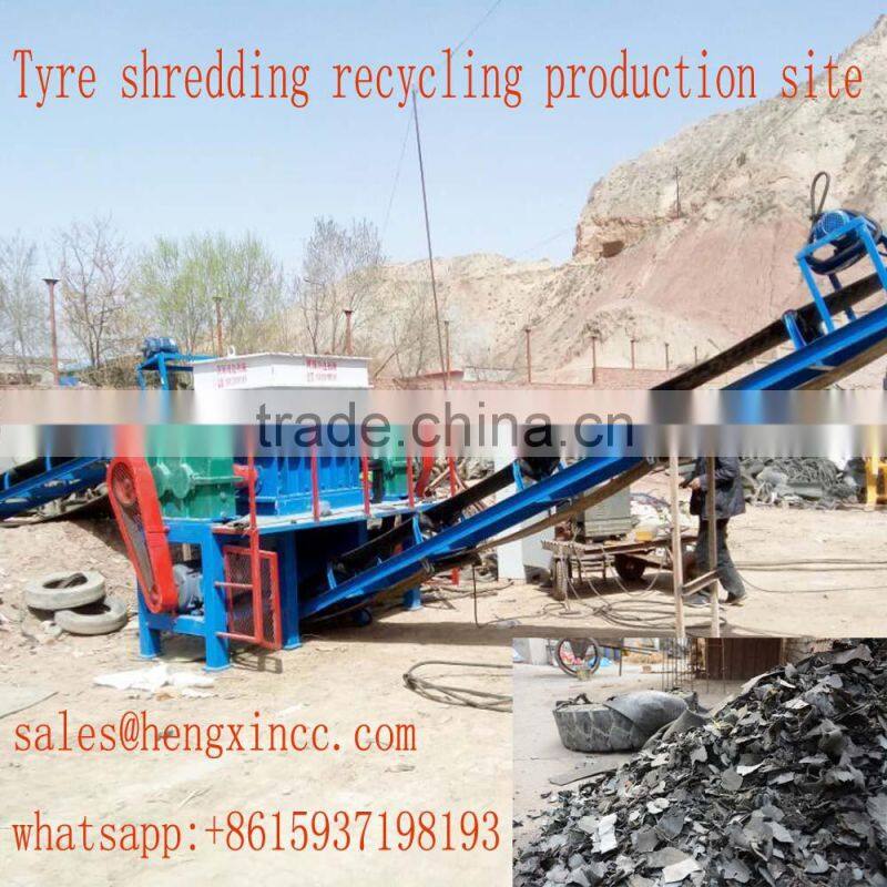 used tire shredder machine / waste tyre recycling plant