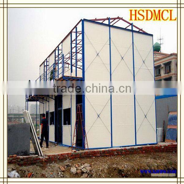 China stainless steel plate sandwich panel prefab house