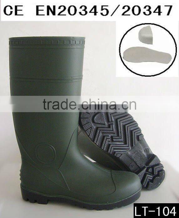 safety pvc boots EN ISO 20345 S5 steel toe insert safety boots
