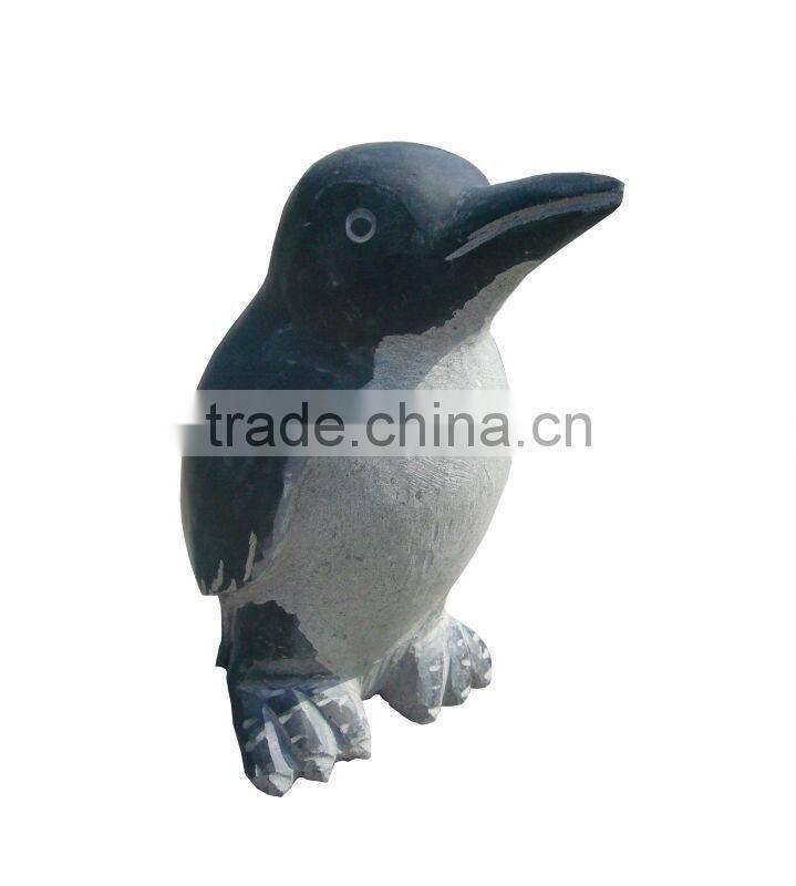 Black Granite Stone Penguin Sculpture