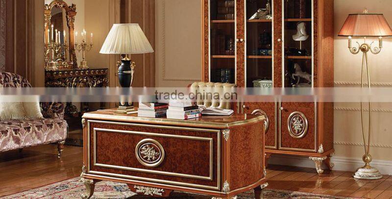 Deluxe Upholstery Queen Anne Bed, Noble Design Carved Wooden Bedroom Set, Vitoria Style Furniture King Size Bed