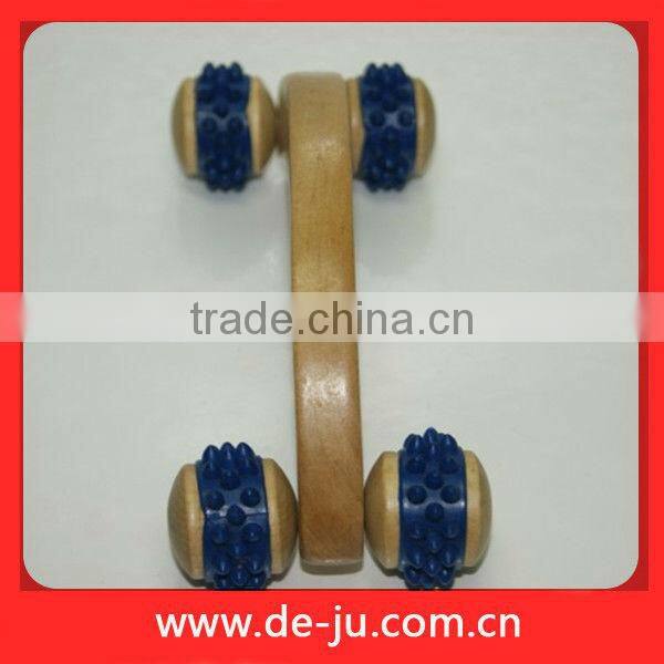 Curved Handle Wheel Massager Back Scrubber Legs And Feet Massage