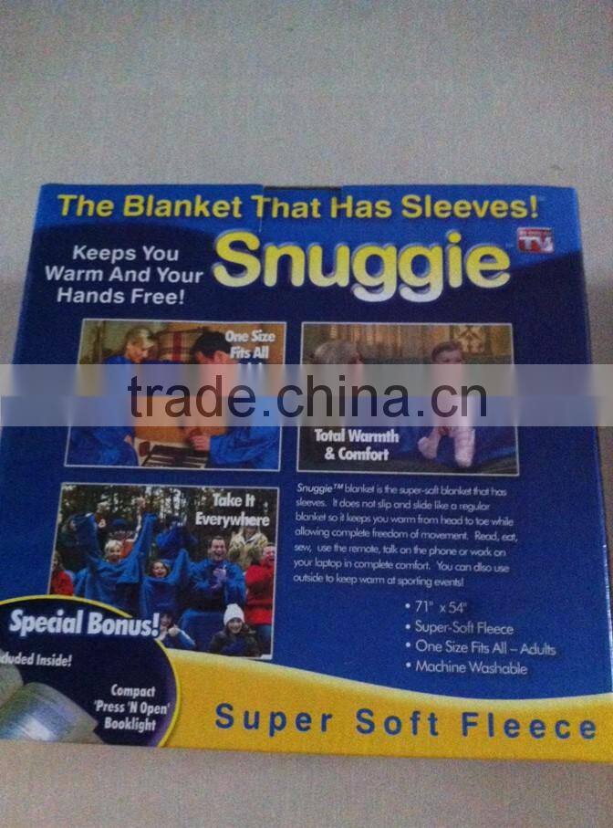 New Arrival Snuggie Blanket With Sleeves For Winter, Lazy Fleece Blanket Warm Blanket For TV Time/Leisure/ Reading /Bed