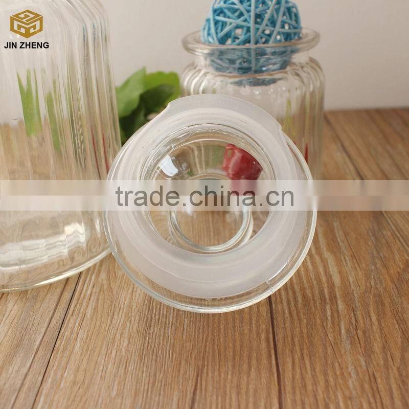 Home Vintage Mason Ribbed Glass Canister storage jar