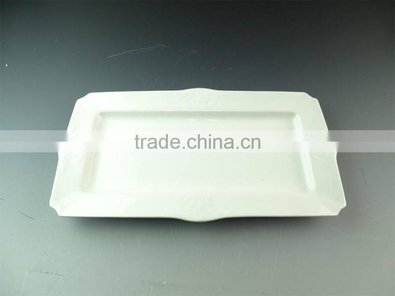 Wholesale cheap white ceramic dinner plate for daily use