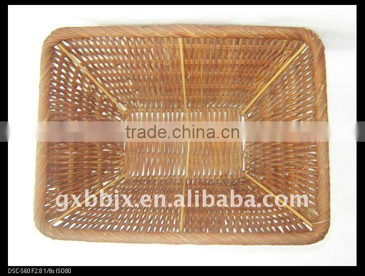 Rectangle awn woven iron frame storage mini fruit basket