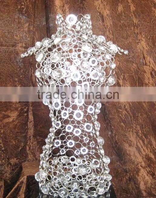 Casting Stainless Steel Abstract Fat Lady Yoga Sculpture