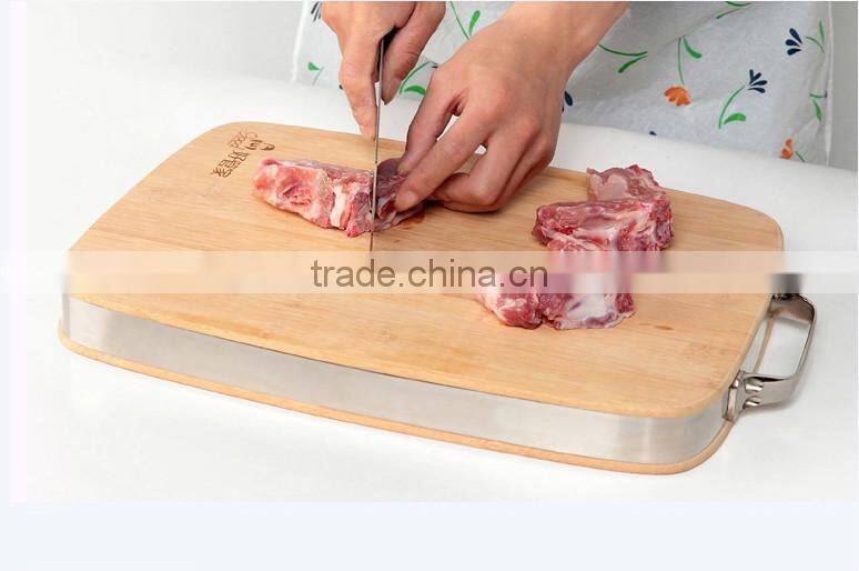 Big Wooden Chopping Board with Holes outside family use wooden board no rust