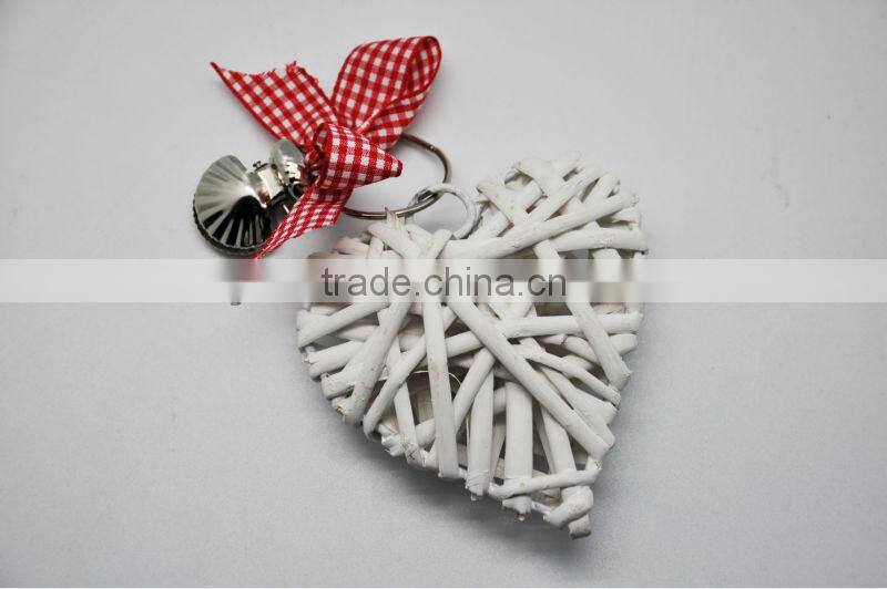 Christmas wicker hearts hanging gift pendants